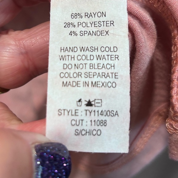 NWT Ces Femme Women’s Jersey Top Pink Size Small - Picture 4 of 6